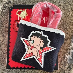 Whatever! Makes You Happy Betty Boop Mini Tote Bag Keychain